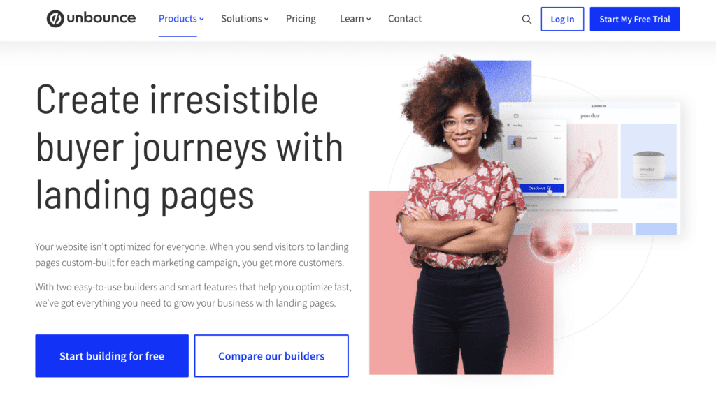 Unbounce homepage