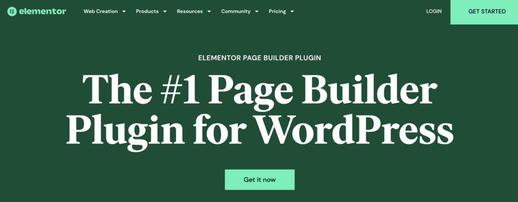 Elementor page builder