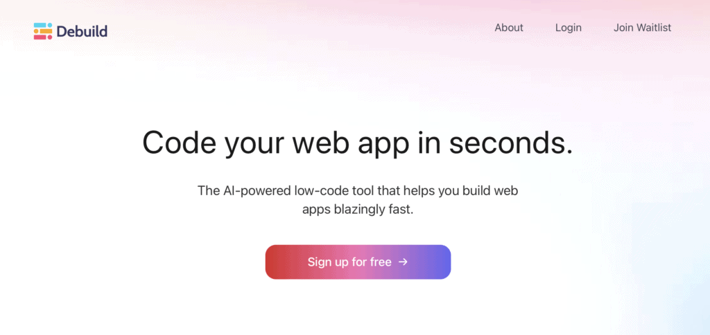 debuild web app creator