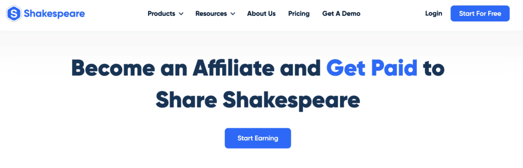Shakespeare AI affiliate program